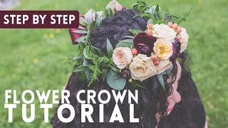 Step by Step Flower Crown Tutorial [upl. by Annirac472]