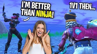 I LEFT FILL ON IN PLAYGROUND AND THIS GIRL SAID SHES BETTER THAN NINJA Fortnite Build Battle 1v1 [upl. by Annaer]