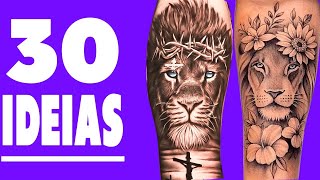 30 IDEIAS DE TATUAGENS FEMININAS DE LEÕES tatuagem feminina de leao no antebraçoTATUAGEM FEMININA [upl. by Tranquada]