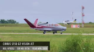 2020 Cirrus SF50 G2 Vision Jet  Taxi amp Takeoff  New Century AirCenter JCIKIXD  N703SJ [upl. by Gualterio]