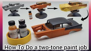 How To Do a twotone paint job on a scale model car body [upl. by Winzler]