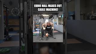 Eddie Hall Maxes Out Cable Machine gym [upl. by Ayrb566]