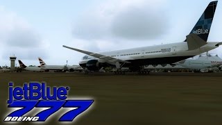 ✈ FSX jetBlue 777300er Spotting in Barbados [upl. by Goober]