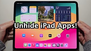 iPad How to UNHIDE Apps iPadOS 18 [upl. by Nirtak722]