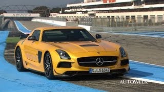 2014 MercedesBenz SLS AMG Black Series  drive review video [upl. by Lynnett144]