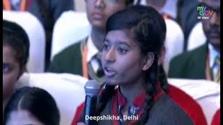 ParikshaPeCharcha PM Narendra Modi Answers Deepshikhas Question [upl. by Eesac]