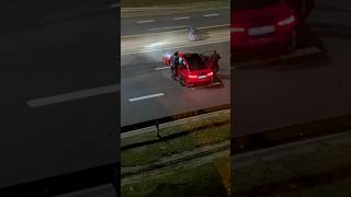 Wypadek po KSW Gliwice 🤯 viral shorts goviral ksw audi crash cars fun drift drifting [upl. by Arty]