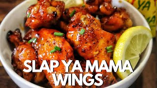 Slap Ya Mama Chicken Wings In The Oven  Super Bowl Food Recipes [upl. by Dnamra781]