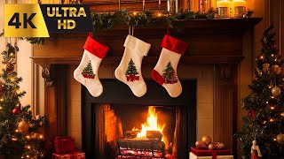 Cozy Christmas Fireplace Ambience 🎄 Best Relaxing Christmas Music 2024 🎅  Warm Holiday Sounds [upl. by Herries530]