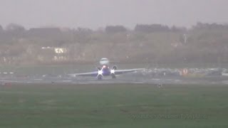 Storm Crosswind Landings and Takeoffs Hamburg Airport Part 2 [upl. by Biddie558]