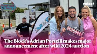 The Blocks Adrian Portelli makes major announcement after wild 2024 auction  Yahoo Australia [upl. by Barcot672]