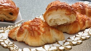 Croissants au Fromage  Cheese Croissants  كرواسون بالجبن [upl. by Attennaj]