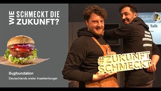 Grüne Woche 2018 Schmeckt die Zukunft nach Insekten  Deutschlands erster Insektenburger [upl. by Ecissej]