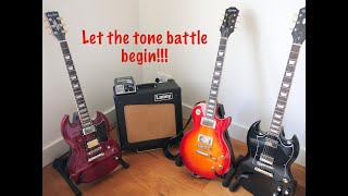 Epiphone Alnico Classic Pros Vs Gibson Burst Bucker 23 amp Q Pickups Custom Winds [upl. by Ennoitna]