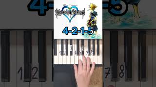 Kingdom Hearts Dearly Beloved Piano Tutorial shorts [upl. by Leitnahs]