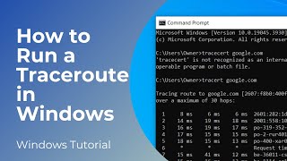 How to Run a Traceroute in Windows 10 amp 11 [upl. by Dayle]