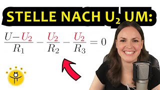 FORMELN umstellen Elektrotechnik – Spannungsteiler Brüche [upl. by Swetlana]