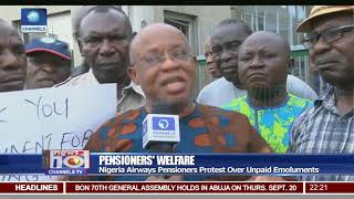 Nigerian Airways Pensioners Protest Over Unpaid Emoluments [upl. by Llerehs]