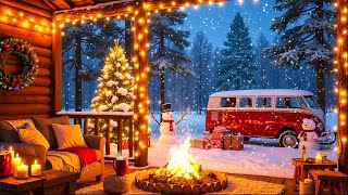 Relaxing Christmas Music Snow Falling ❄️ Cozy Christmas Ambience Music 🎅Christmas Fireplace Ambience [upl. by Ttenyl]