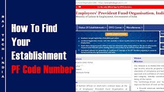 EPF Establishment Search  How To Find Your Company PF Code [upl. by Suu]