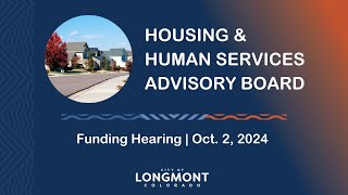 Longmont Human Services Funding Hearing Pt 2  Education and Skill Building  Oct 2 2024 [upl. by Ainelec947]