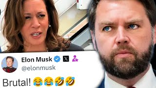 JD Vance CRASHES Kamala Harris At The AIRPORT amp ROASTS HER in Hilarious Video [upl. by Jadd]