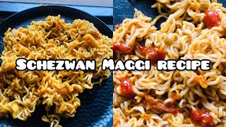 Schezwan MaggiMaggi in Red SauceTasty and quick Maggi RecipeMaggi loverSchezwan BORNTODINE [upl. by Atikat368]