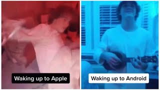 How android users wake up vs how iPhone users wake up iPhone vs android alarms tiktok [upl. by Chicoine]