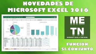 Novedades Excel 2016  Función SI CONJUNTO [upl. by Alledi]