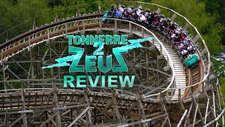 Tonnerre 2 Zeus Review Parc Astérix AWESOME CCI  Gravity Group Wooden Roller Coaster [upl. by Cowen]