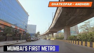 Follow the metro  Mumbais First Metro  Ghatkopar  Andheri  Mumbai  India [upl. by Graig]