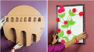 Creative Miniature Bridge and Blooming Flowers Wall Decor Idea  Easy DIY Craft [upl. by Akkeber]