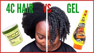 4C NATURAL HAIR vs ECO STYLER GEL AND GORILLA SNOT GEL  GHANAIAN YOUTUBER [upl. by Mellar]