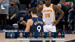 Primera TITULARIDAD NBA de LEANDRO BOLMARO vs Atlanta Hawks [upl. by Oberheim]