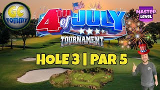 Master QR Hole 3  Par 5 ALBA  4th of July Tournament Golf Clash Guide [upl. by Adialeda]