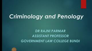 Criminology and Penology [upl. by Ahsitul]