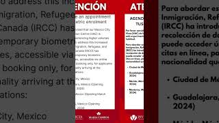 Ahora Biométricos para Visa Canadiense también en Guadalajara Monterrey y Mérida [upl. by Kitarp]