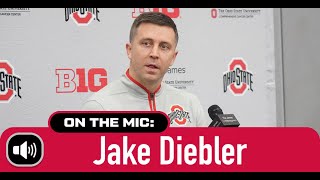 Ohio State mens basketball coach Jake Diebler at media day 10824 [upl. by Arayk976]