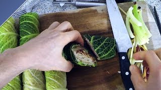 Wirsing Wraps mit Reis amp Bohnenmus vegan amp glutenfrei  Rezept [upl. by Massey920]