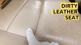 How To Clean ACTUAL Dirty Leather Car Seats [upl. by Nhguavaj]