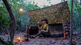 Survival Bushcraft Overnight in Rainforest  Solo Bushcraft Trip  Bushcraft Skill [upl. by Noloc491]