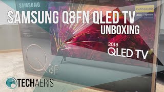 2018 Samsung Q8FN QLED TV Unboxing [upl. by Fortunna]