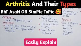 Arthritis  Osteoarthritis Rheumatoid And Gout  Class 10 Biology [upl. by Milty128]