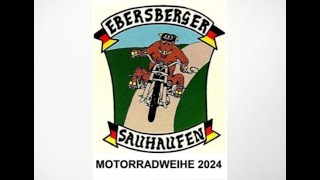 32Motorradweihe Ebersberg 28April 2024 mit 938 Teilnehmer [upl. by Aenal]