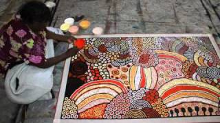 Aboriginal Art NELLIE MARKS NAKAMARRA 0746 [upl. by Nylecaj]