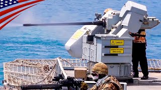 UK amp US Warships Fire 30mm Chain Guns – The Mighty Mk44 Bushmaster II [upl. by Ecadnarb312]