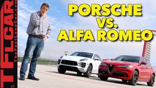 Which Is Faster Alfa Romeo Stelvio Quadrifoglio vs Porsche Macan Turbo [upl. by Emeric184]