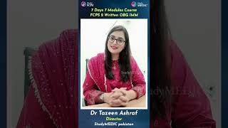 FCPS  Part 2 written 7 days IMM  Dr Tazeen  StudyMEDIC [upl. by Heber235]