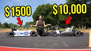 Cheap Dirt Oval Gokart Vs Road Course Race Kart [upl. by Cranston73]