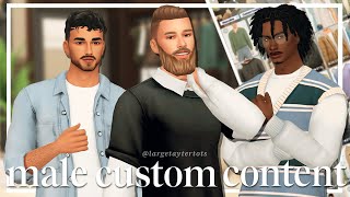 Male Maxis Match Custom Content for The Sims 4 100 links  CC Shop With Me [upl. by Isyed388]